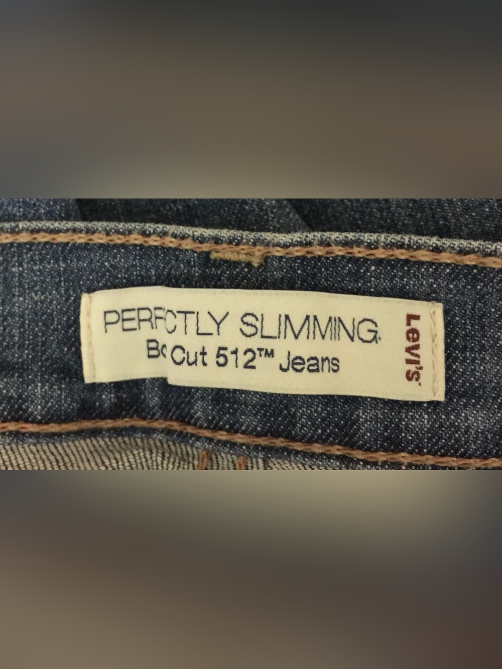 Levi's Women’s 512 Perfectly Slimming Bootcut Stretch Blue Denim Jeans Size 18M - Picture 8 of 10
